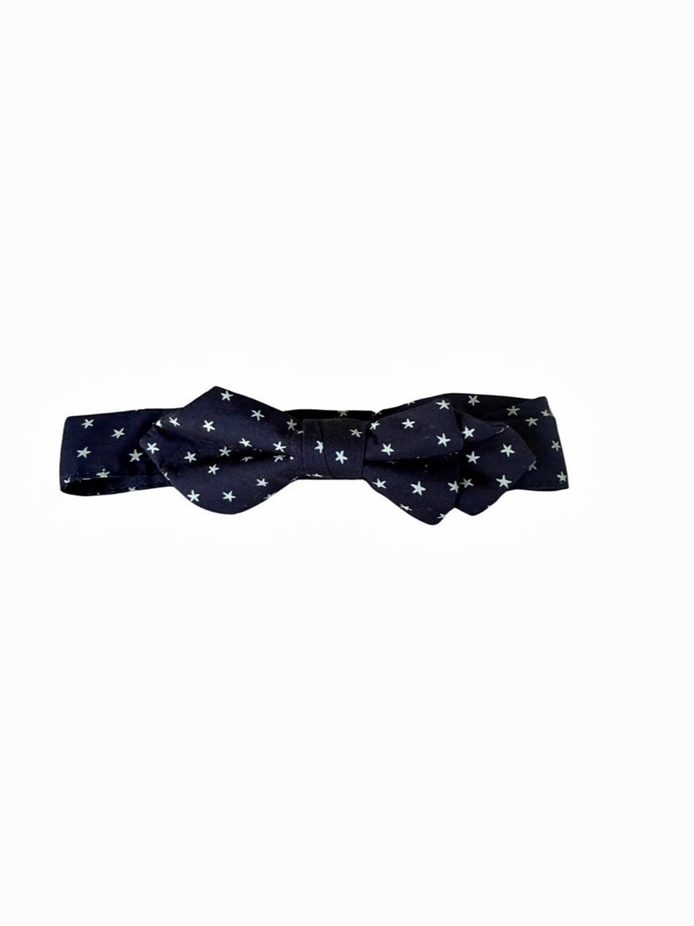 Star Print Bow Tie in Blue & White Like New